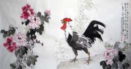唐寅《画鸡》