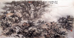 《清泉林影见林密写声幽》